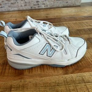 New Balance Women’s 608 VS Cross Trainer Shoes White/ Light Blue.!